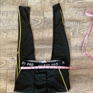 Black and Yellow leggings with Sporty Trim